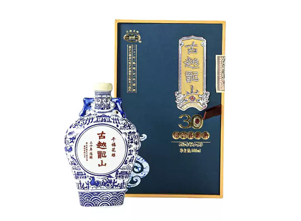 九江黄酒回收古越龙山黄酒千福花雕三十年陈酿绍兴花雕酒500ml礼盒装行情价格
