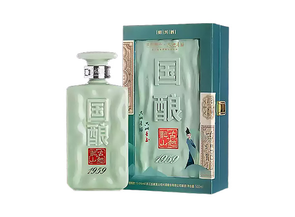 九江古越龙山黄酒回收国酿1959青玉只此青绿联名款二十年陈酿黄酒礼盒行情价格